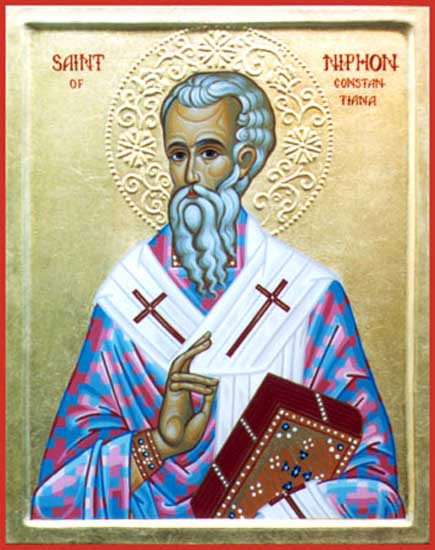 Ο άγιος Νήφων, επίσκοπος Κωνσταντιανής  St-nifon1