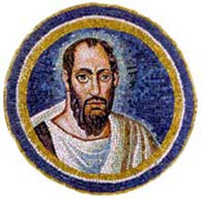 Ο απόστολος Παύλος. Ψηφιδωτό από το αρχιεπισκοπικό παρεκκλήσιο της Ραβέννας (494-495 μΧ).