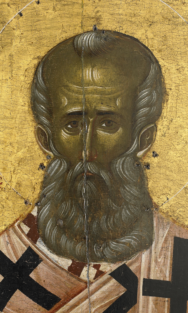 Άγιος Γρηγόριος Θεολόγος. Φορητή εικόνα 14ος αι. Ι.Μ.Μ. Βατοπαιδίου.